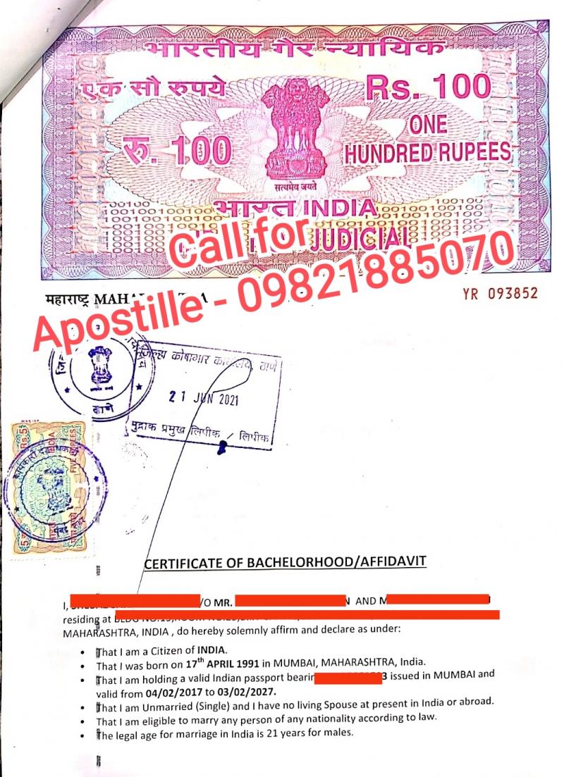 Bachelorhood certificate for Vietnam