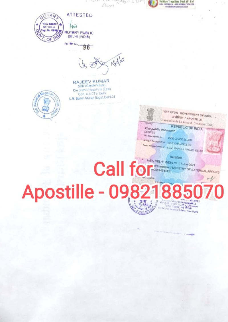 Degree Certificate apostille