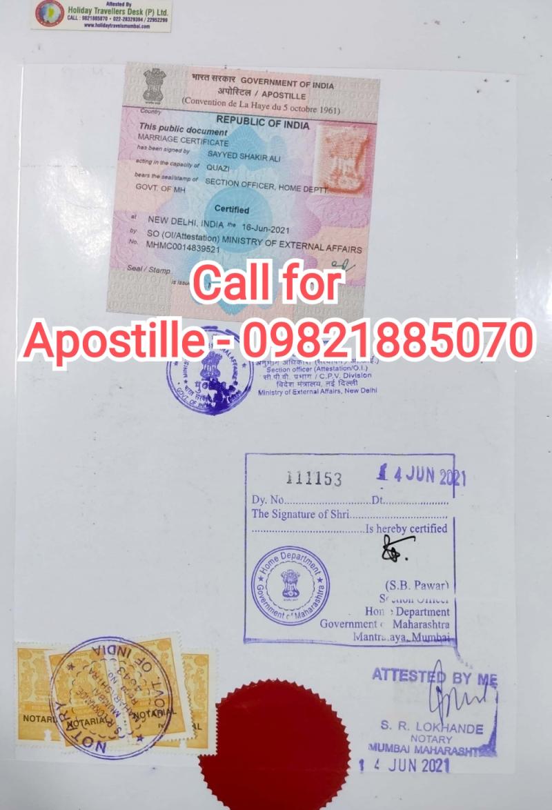 Marriage Certificate apostille 