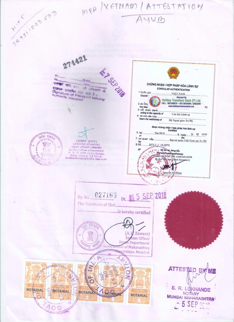 Vietnam attestation
