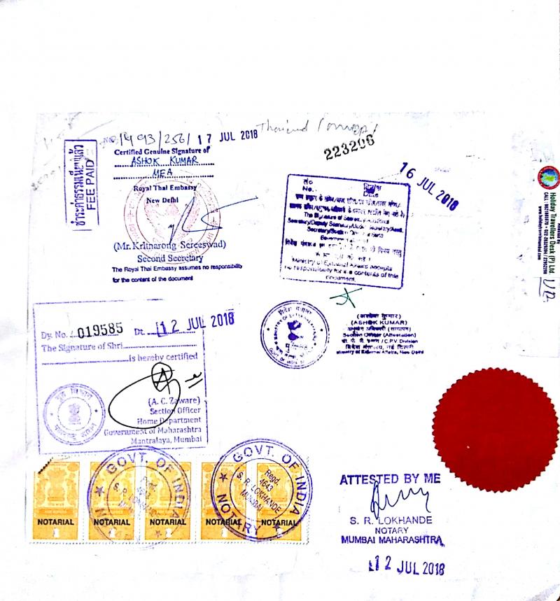 Thailand attestation