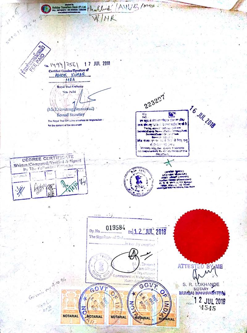 Thailand attestation